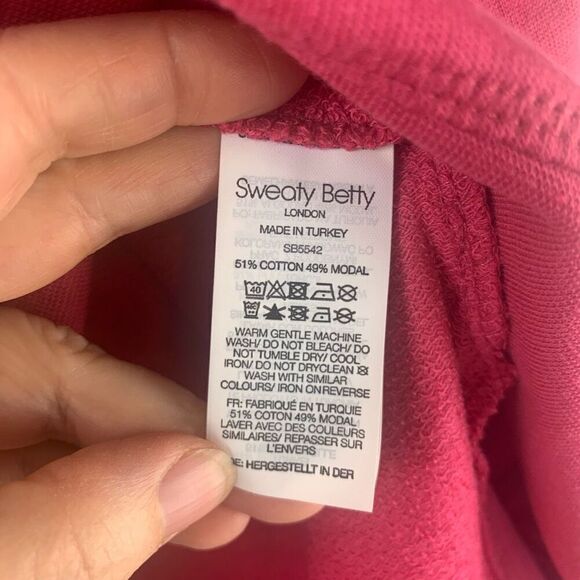 New Sweaty Betty After Class Sport Sweatshirt Tayberry Pink Size M - Picture 5 of 9